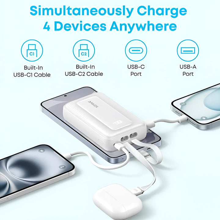 Anker Zolo Powerbank 10000mAh 35w Built-In Dual USB-C Cable Mr Gadget Official h3
