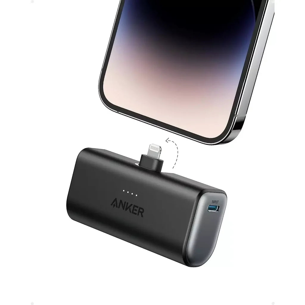 Anker Nano Powerbank 12W Lightning Connector – Black – A1645H11 – OP Mr Gadget Official h3