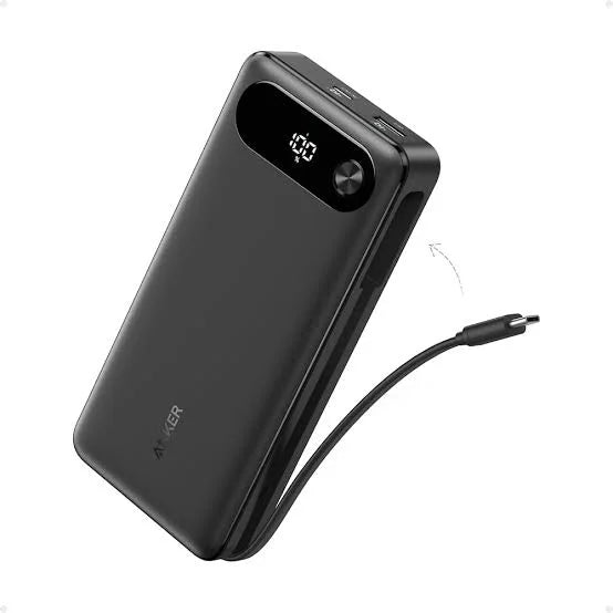 Anker Powerbank (20,000mah, 87w, Built-In Usb-C Cable) Mr Gadget Official h3