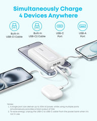 Anker Zolo Powerbank 10000mAh 35w Built - In Dual USB - C Cable - Mr Gadget Official