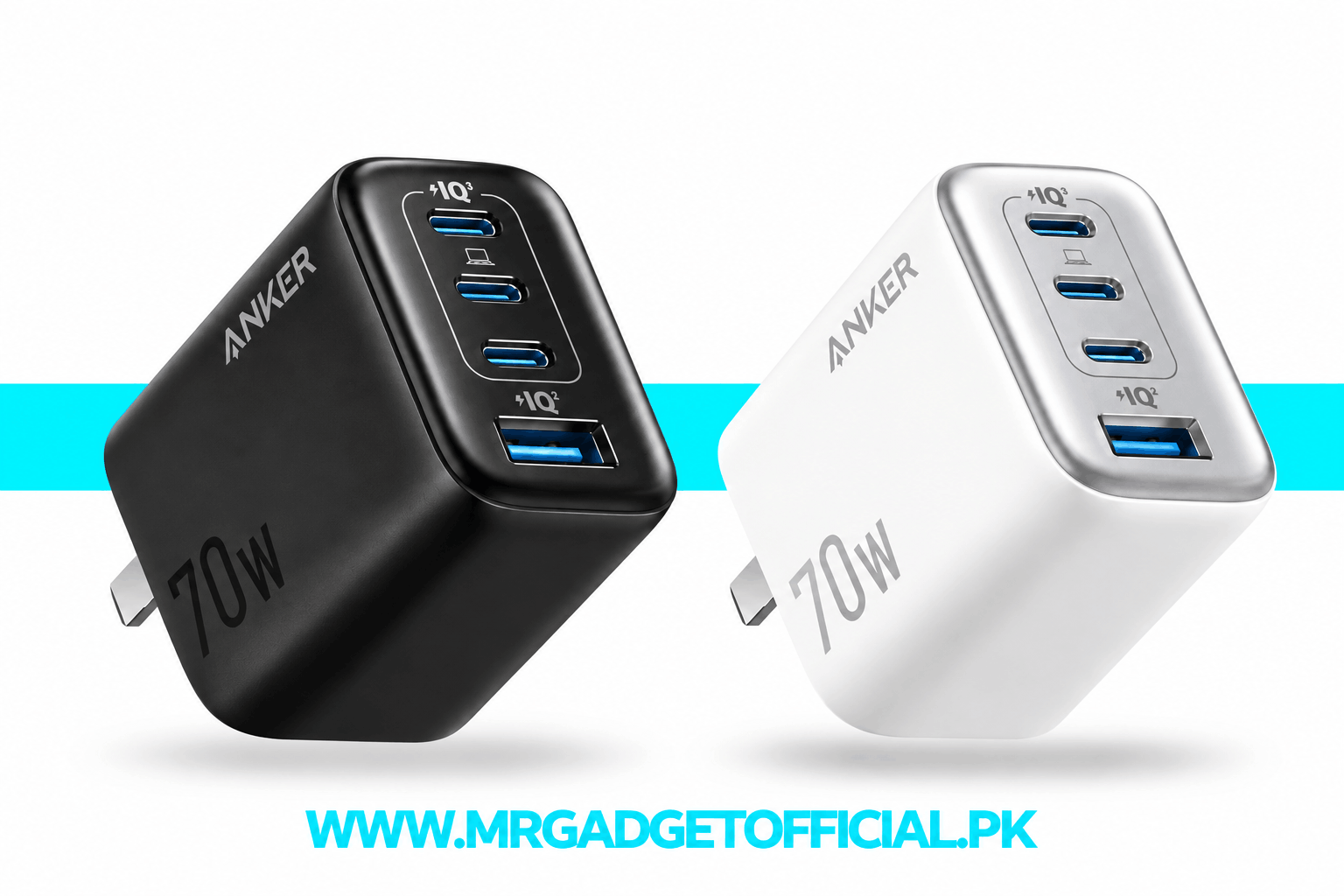 Anker Zolo 70W 4-Port GaN Fast Charger Adapter Mr Gadget Official