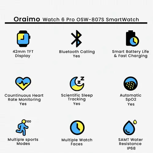 Oraimo Watch 6 Pro OSW-807S SmartWatch Mr Gadget Official h3