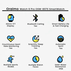 Oraimo Watch 6 Pro OSW-807S SmartWatch Mr Gadget Official h3